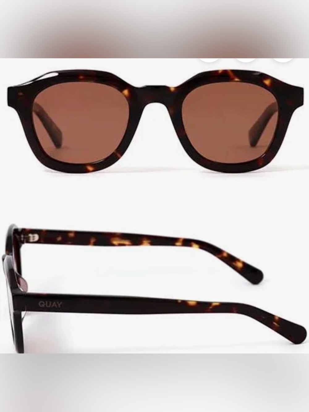NWOT Quay Dark Tortoise/Brown Polarized Roll Film Sunglasses,